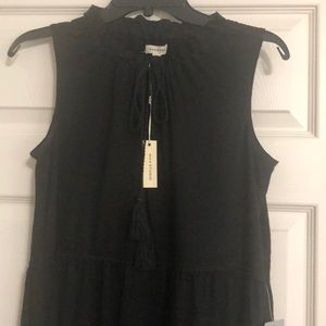 Max Studio Lightly Textured Black Maxi Dress